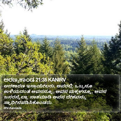 ಅರಣ್ಯಕಾಂಡ 21:35 KANIRV Bible Verse Image