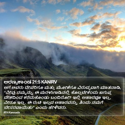 ಅರಣ್ಯಕಾಂಡ 21:5 KANIRV Bible Verse Image