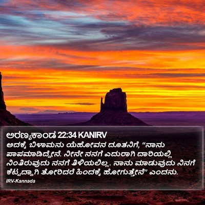ಅರಣ್ಯಕಾಂಡ 22:34 KANIRV Bible Verse Image