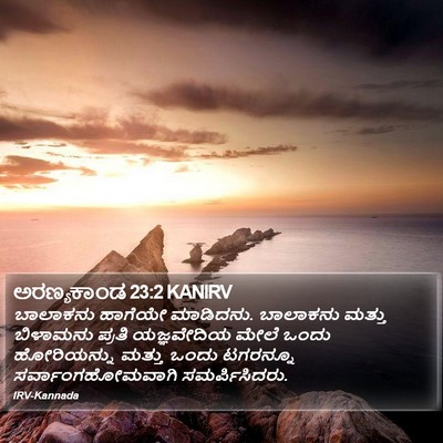 ಅರಣ್ಯಕಾಂಡ 23:2 KANIRV Bible Verse Image