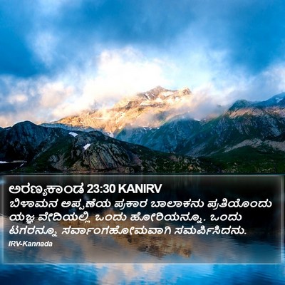 ಅರಣ್ಯಕಾಂಡ 23:30 KANIRV Bible Verse Image