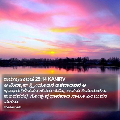 ಅರಣ್ಯಕಾಂಡ 25:14 KANIRV Bible Verse Image
