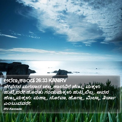 ಅರಣ್ಯಕಾಂಡ 26:33 KANIRV Bible Verse Image
