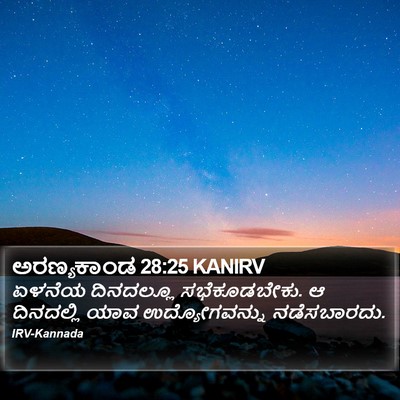 ಅರಣ್ಯಕಾಂಡ 28:25 KANIRV Bible Verse Image
