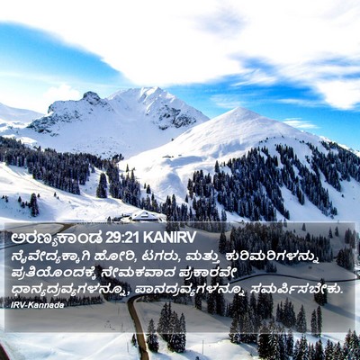ಅರಣ್ಯಕಾಂಡ 29:21 KANIRV Bible Verse Image