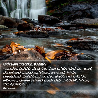 ಅರಣ್ಯಕಾಂಡ 29:26 KANIRV Bible Verse Image