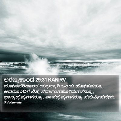 ಅರಣ್ಯಕಾಂಡ 29:31 KANIRV Bible Verse Image