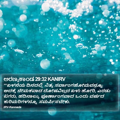 ಅರಣ್ಯಕಾಂಡ 29:32 KANIRV Bible Verse Image