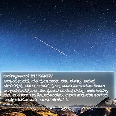 ಅರಣ್ಯಕಾಂಡ 3:13 KANIRV Bible Verse Image
