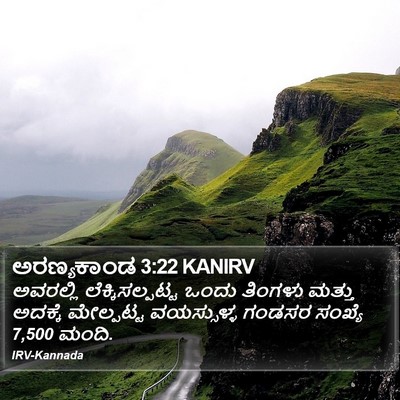 ಅರಣ್ಯಕಾಂಡ 3:22 KANIRV Bible Verse Image