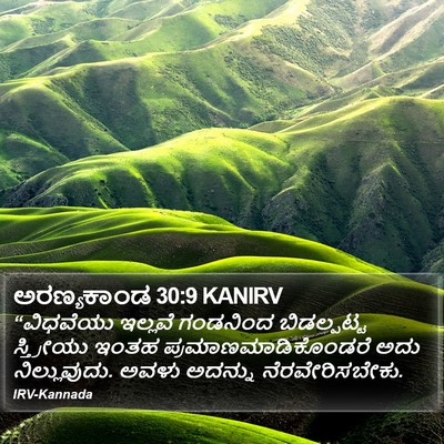 ಅರಣ್ಯಕಾಂಡ 30:9 KANIRV Bible Verse Image