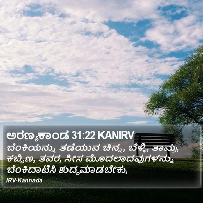 ಅರಣ್ಯಕಾಂಡ 31:22 KANIRV Bible Verse Image
