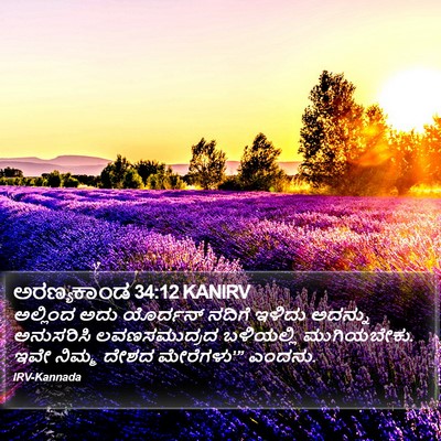 ಅರಣ್ಯಕಾಂಡ 34:12 KANIRV Bible Verse Image