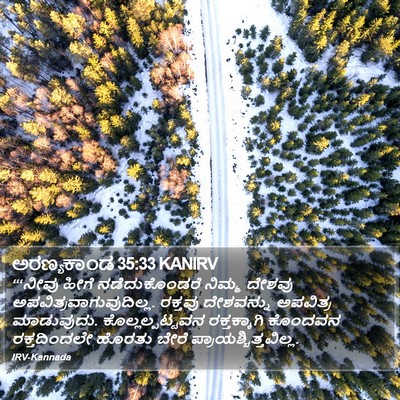 ಅರಣ್ಯಕಾಂಡ 35:33 KANIRV Bible Verse Image