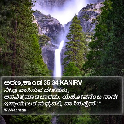 ಅರಣ್ಯಕಾಂಡ 35:34 KANIRV Bible Verse Image