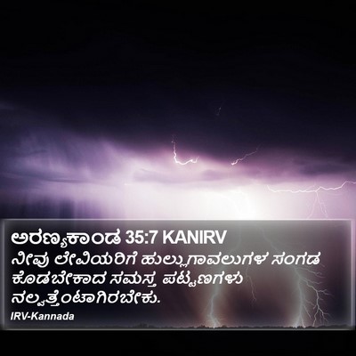 ಅರಣ್ಯಕಾಂಡ 35:7 KANIRV Bible Verse Image