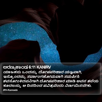 ಅರಣ್ಯಕಾಂಡ 6:11 KANIRV Bible Verse Image