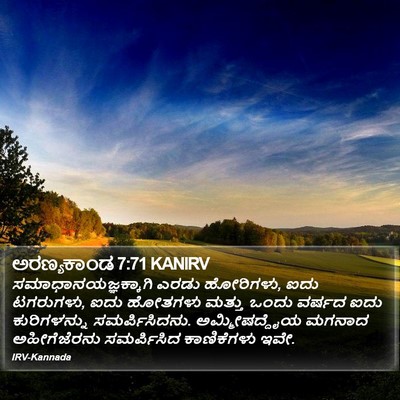 ಅರಣ್ಯಕಾಂಡ 7:71 KANIRV Bible Verse Image