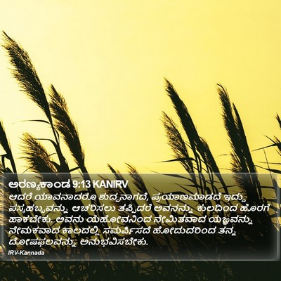 ಅರಣ್ಯಕಾಂಡ 9:13 KANIRV Bible Verse Image