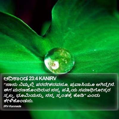 ಆದಿಕಾಂಡ 23:4 KANIRV Bible Verse Image
