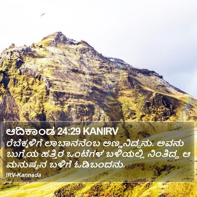 ಆದಿಕಾಂಡ 24:29 KANIRV Bible Verse Image