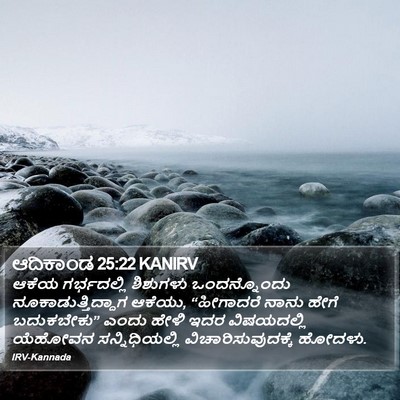 ಆದಿಕಾಂಡ 25:22 KANIRV Bible Verse Image