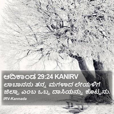 ಆದಿಕಾಂಡ 29:24 KANIRV Bible Verse Image