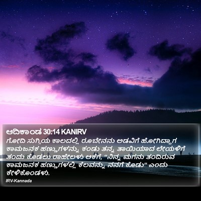 ಆದಿಕಾಂಡ 30:14 KANIRV Bible Verse Image
