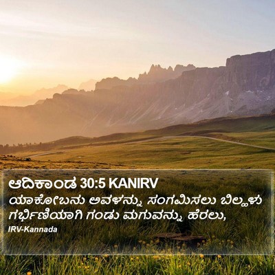 ಆದಿಕಾಂಡ 30:5 KANIRV Bible Verse Image
