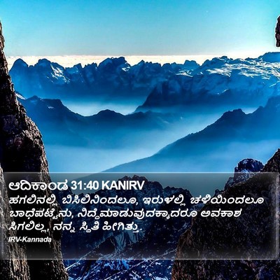 ಆದಿಕಾಂಡ 31:40 KANIRV Bible Verse Image