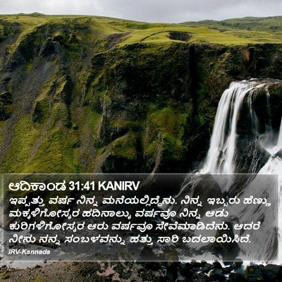 ಆದಿಕಾಂಡ 31:41 KANIRV Bible Verse Image