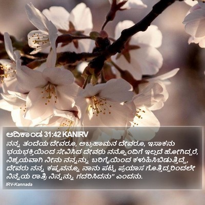 ಆದಿಕಾಂಡ 31:42 KANIRV Bible Verse Image