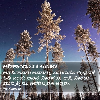 ಆದಿಕಾಂಡ 33:4 KANIRV Bible Verse Image
