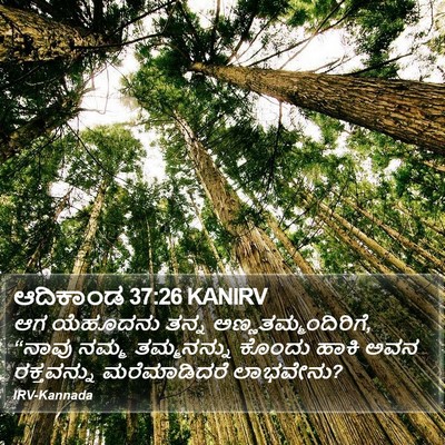 ಆದಿಕಾಂಡ 37:26 KANIRV Bible Verse Image