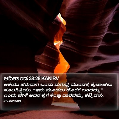 ಆದಿಕಾಂಡ 38:28 KANIRV Bible Verse Image