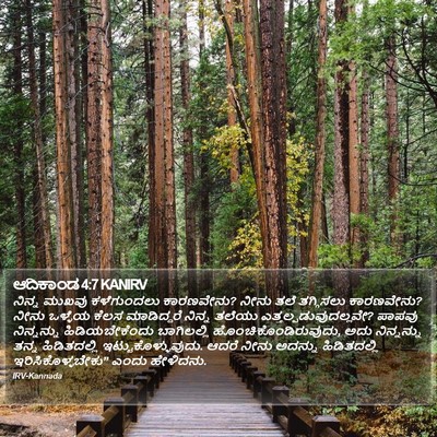 ಆದಿಕಾಂಡ 4:7 KANIRV Bible Verse Image