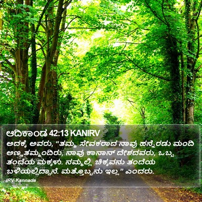 ಆದಿಕಾಂಡ 42:13 KANIRV Bible Verse Image
