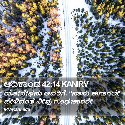 ಆದಿಕಾಂಡ 42:14 KANIRV Bible Verse Image