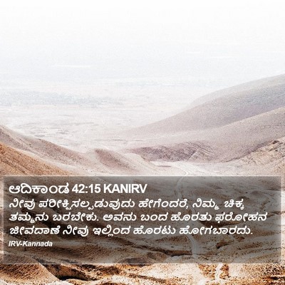 ಆದಿಕಾಂಡ 42:15 KANIRV Bible Verse Image