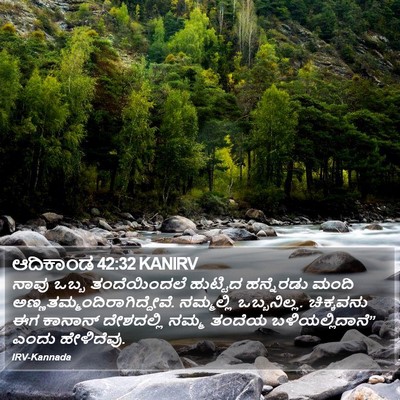 ಆದಿಕಾಂಡ 42:32 KANIRV Bible Verse Image