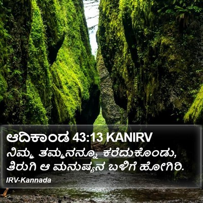 ಆದಿಕಾಂಡ 43:13 KANIRV Bible Verse Image