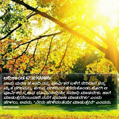 ಆದಿಕಾಂಡ 47:30 KANIRV Bible Verse Image