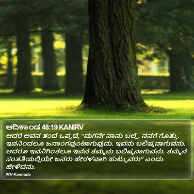 ಆದಿಕಾಂಡ 48:19 KANIRV Bible Verse Image