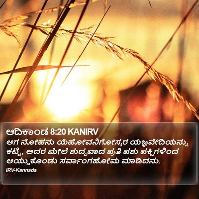 ಆದಿಕಾಂಡ 8:20 KANIRV Bible Verse Image