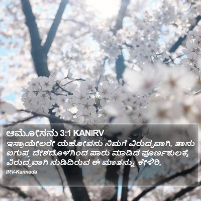 ಆಮೋಸನು 3:1 KANIRV Bible Verse Image