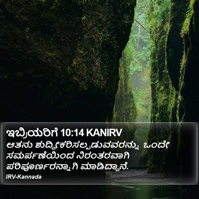 ಇಬ್ರಿಯರಿಗೆ 10:14 KANIRV Bible Verse Image