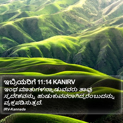 ಇಬ್ರಿಯರಿಗೆ 11:14 KANIRV Bible Verse Image