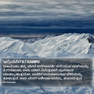 ಇಬ್ರಿಯರಿಗೆ 6:7 KANIRV Bible Verse Image