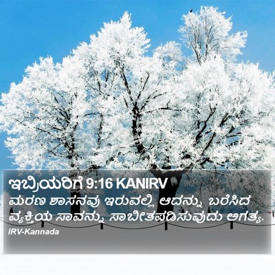 ಇಬ್ರಿಯರಿಗೆ 9:16 KANIRV Bible Verse Image