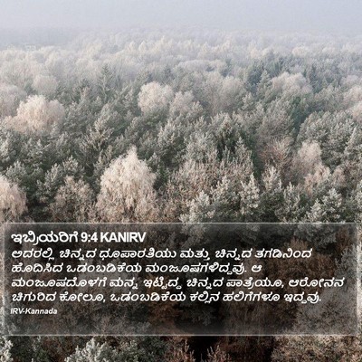 ಇಬ್ರಿಯರಿಗೆ 9:4 KANIRV Bible Verse Image